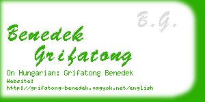 benedek grifatong business card